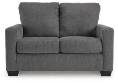 Pewter Twin, complete sleeper sofa, closed front view - 17