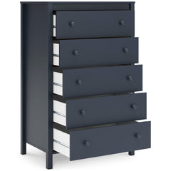 Navy Blue, chest with drawers open - 2