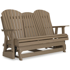Driftwood outdoor glider loveseat, full product view - 7
