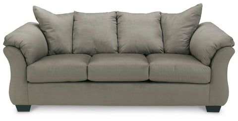 Flared-Arm Sofa with Pillow-Top Arms in Cobblestone