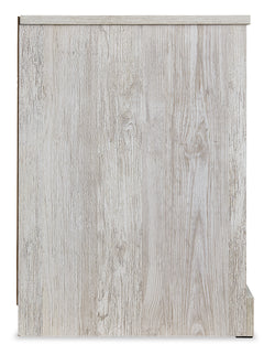 Whitewash / 15.79 in wide, side view of nightstand - 4