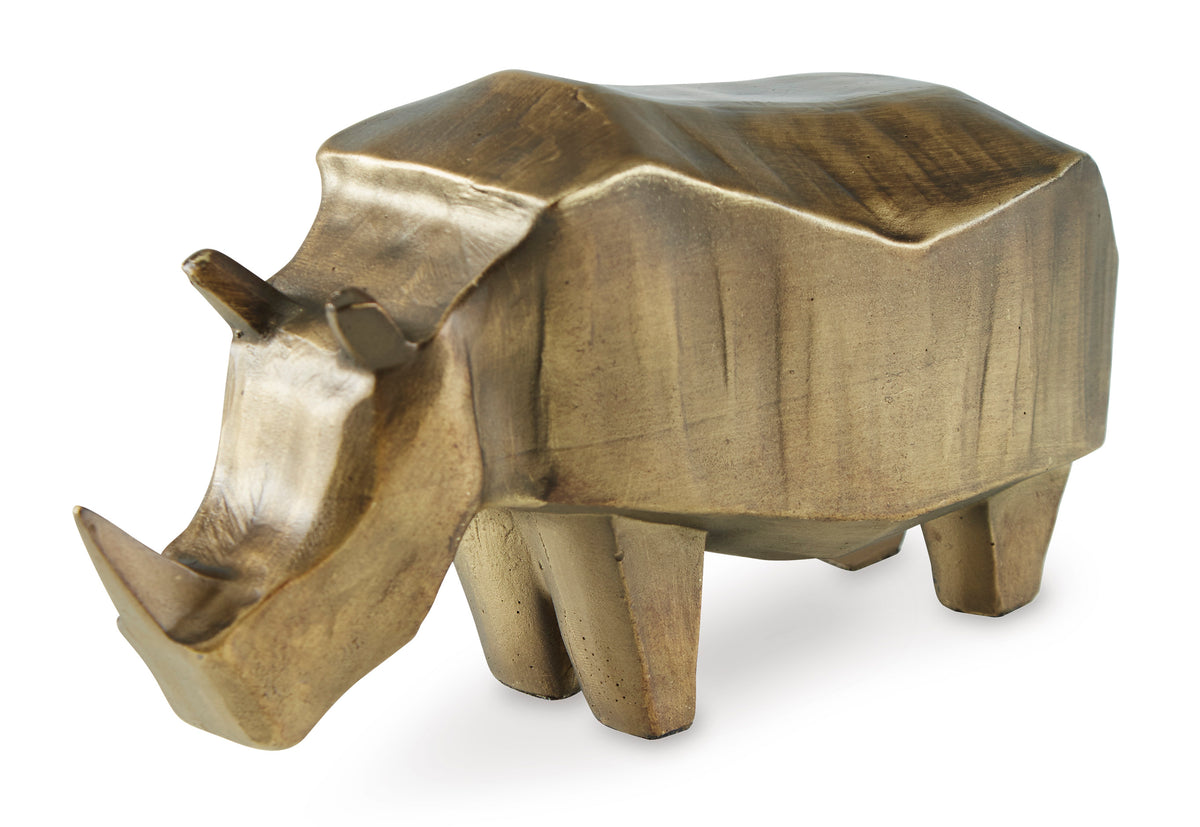 Antique Gold Finish Gentwell sculpture, full product view