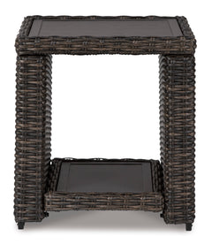 Brown Square End Table, product view 2 - 2