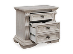 Antique White / Nightstand, drawers open - 2