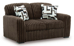 Chocolate / Sofa and Loveseat Set, coordinating seating view - 3