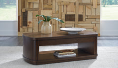 Dark Brown lift top storage coffee table, product view 5 - 5