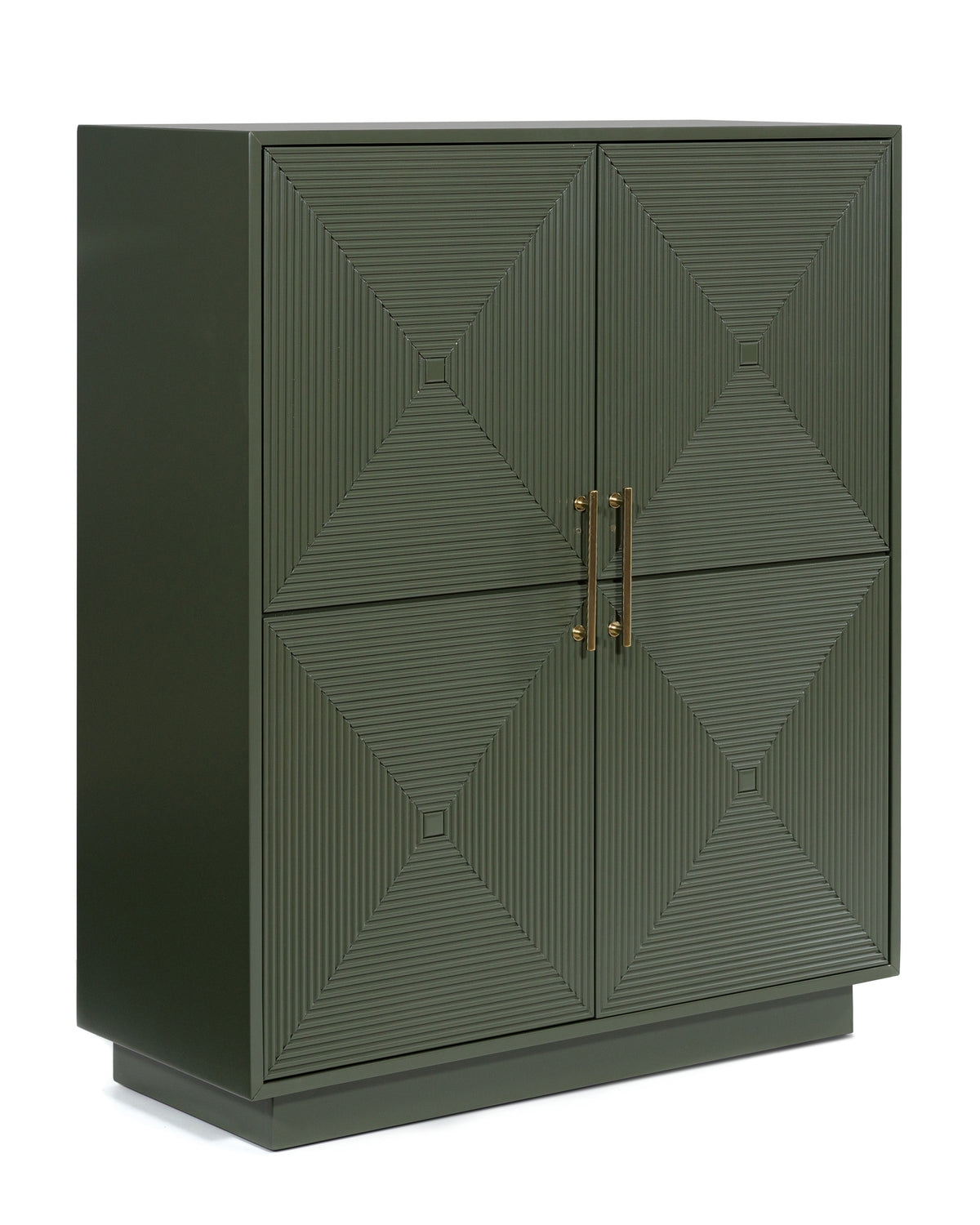 Dark Green Accent Cabinet, view 1