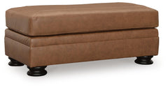 Caramel, complete ottoman angled view - 1