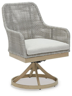 Gray, individual swivel chair angled view - 3