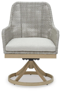 Gray, individual swivel chair front view - 4