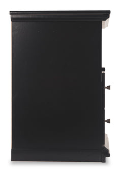 Black, opposite side view of nightstand - 5
