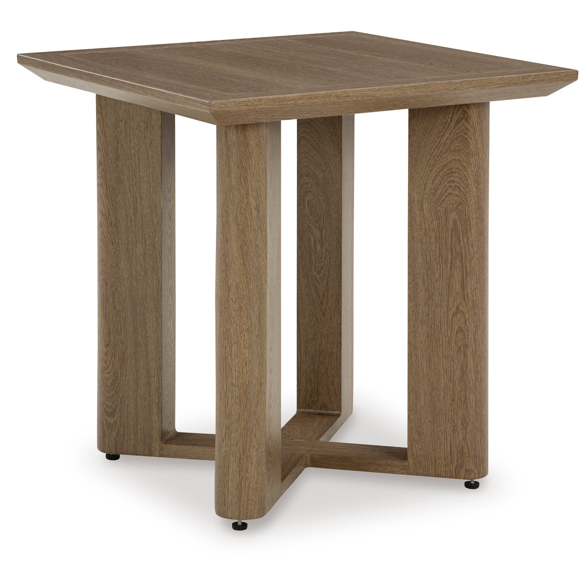 Dark Brown Outdoor End Table, full product view