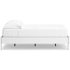 White / Full, side view of platform bed; mattress and bedding excluded - 4