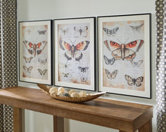 Orange/Black/Ivory Three-Piece Wall Art Set, product view 5 - 5