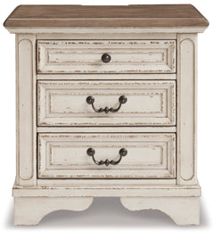 Two-tone, full front view of nightstand - 2