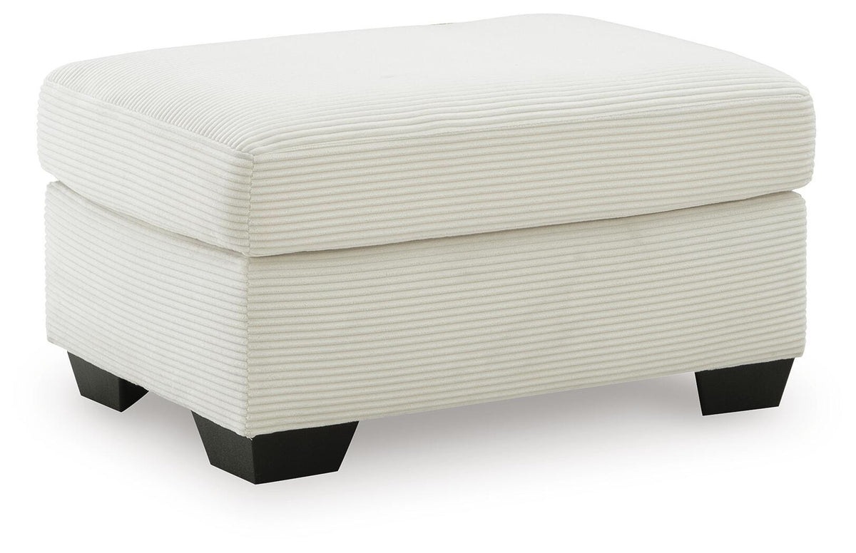 Ivory, complete ottoman angled view