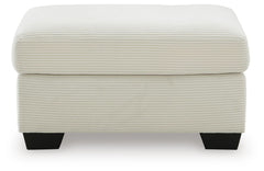 Ivory, complete ottoman front view - 3