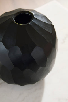 Black 7.13-inch height vase, product view 3 - 3