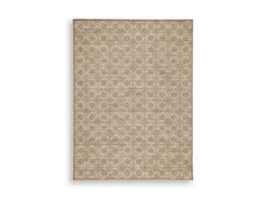 Beige/Gray/Brown 63" x 84", complete rug product view - 5