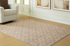 Beige/Gray/Brown 63" x 84", room view; furniture excluded - 6
