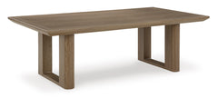 Dark Brown Rectangular Cocktail Table, full product view - 1