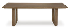 Dark Brown Rectangular Cocktail Table, product view 2 - 2
