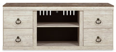 Whitewash TV stand, product view 2 - 2