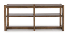Light Brown adjustable shelf console table, product view 2 - 2