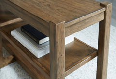 Light Brown adjustable shelf console table, product view 5 - 5