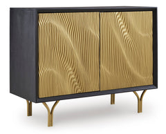 Black/Gold Finish Accent Cabinet, view 1 - 1