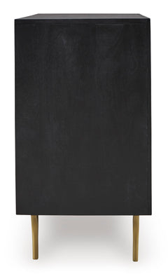 Black/Gold Finish Accent Cabinet, view 6 - 6