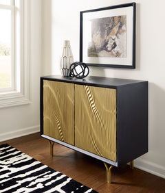 Black/Gold Finish Accent Cabinet, view 7 - 7