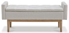 Beige/Brown Storage Bench, product view 2 - 2