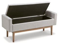 Beige/Brown Storage Bench, product view 3 - 3