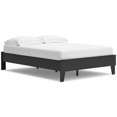 Black / Full, platform bed shown with mattress and bedding, not included - 17