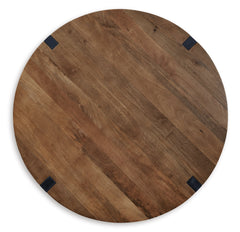 Brown/Black Round Coffee Table, product view 3 - 3