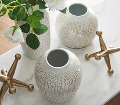 White/Gold Finish five piece accessory set, product view 3 - 6