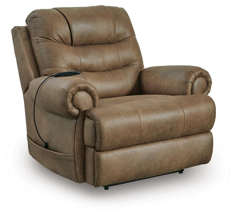 Roll-Arm Power Lift Recliner in Earth or Granite