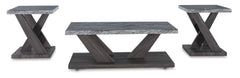 Brown/Gray three-piece table set, product view 2 - 8