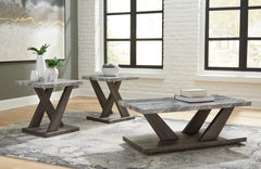 Brown/Gray three-piece table set, product view 3 - 9