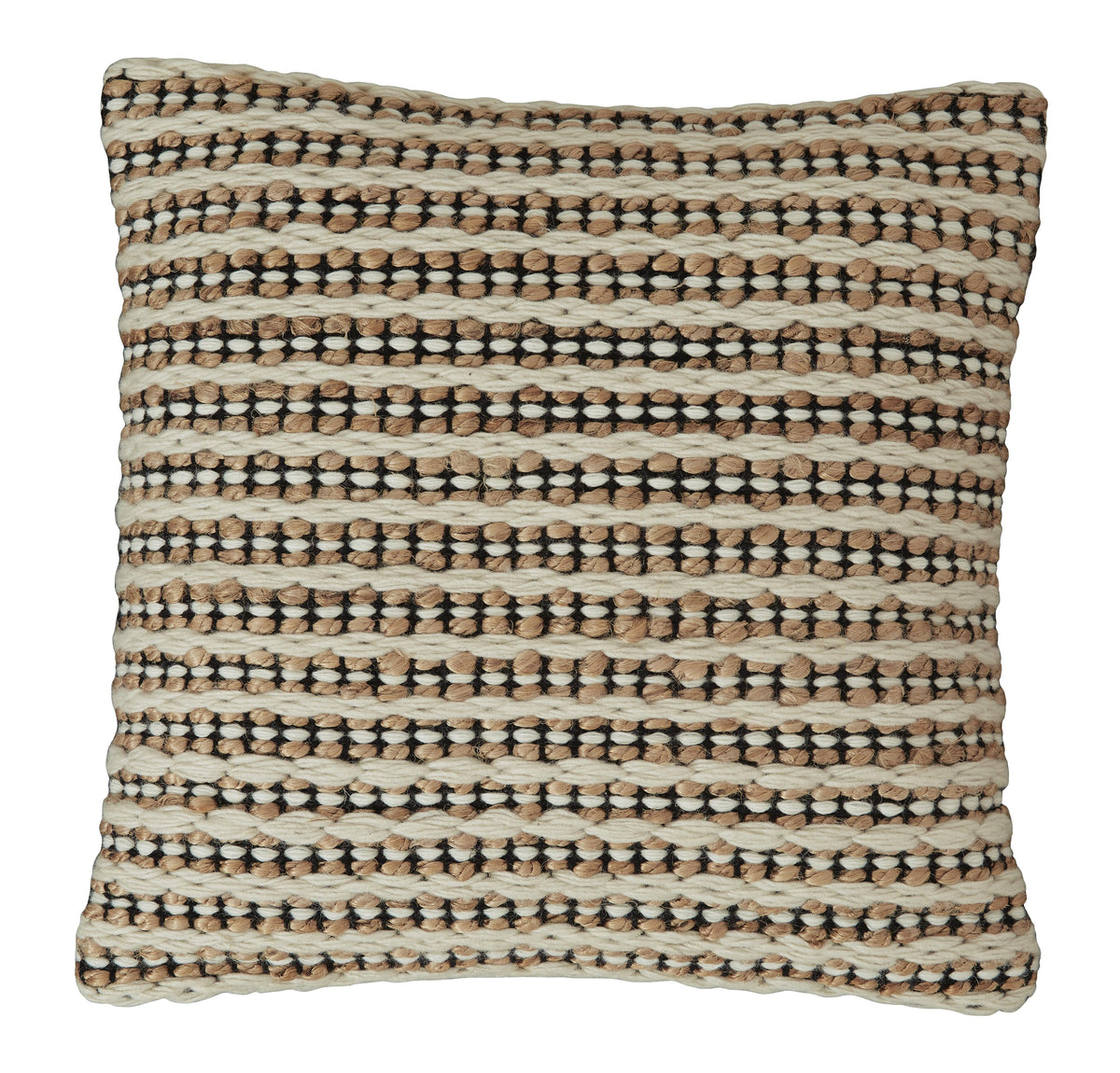 Brown/Black/White / Throw Pillow, complete pillow front