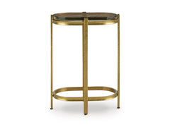 Goldtone Accent Table, complete front view - 2