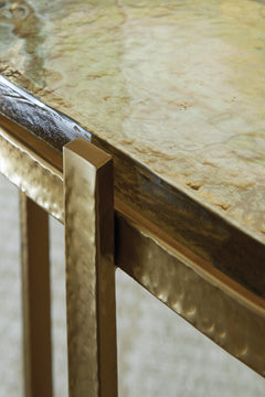 Goldtone Accent Table, finish detail - 5