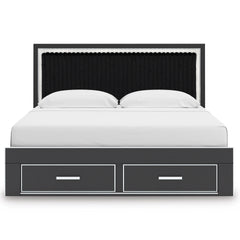 Black Bed King, view 2; exact selected furniture; mattress bedding and accessories excluded - 2