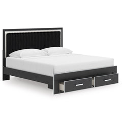 Black Bed King, view 3; exact selected furniture; mattress bedding and accessories excluded - 3