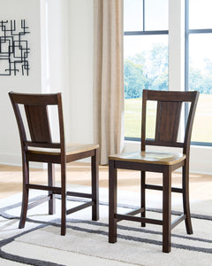 Light Brown/Dark Brown / Set of 2 Stools, product view 2; includes set of 2 stools; other furniture and accessories excluded - 9