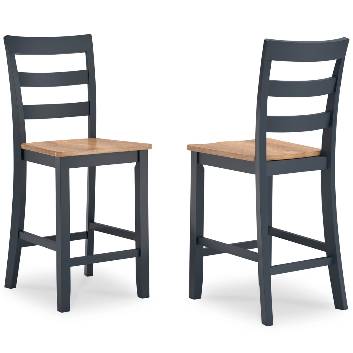 Natural/Blue / Set of 2 Counter Stools, product view 2; included: 2 matching counter stools; all other furniture and accessories excluded