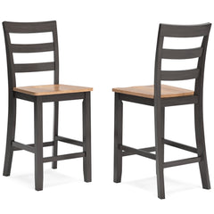 Natural/Brown / Set of 2 Counter Stools, product view 2; included: 2 matching counter stools; all other furniture and accessories excluded - 32
