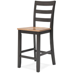 Natural/Brown / Set of 2 Counter Stools, product view 4; included: 2 matching counter stools; all other furniture and accessories excluded - 34