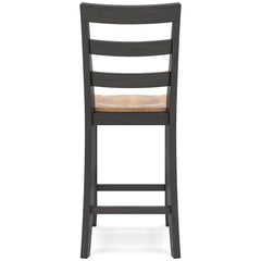 Natural/Brown / Set of 2 Counter Stools, product view 5; included: 2 matching counter stools; all other furniture and accessories excluded - 35